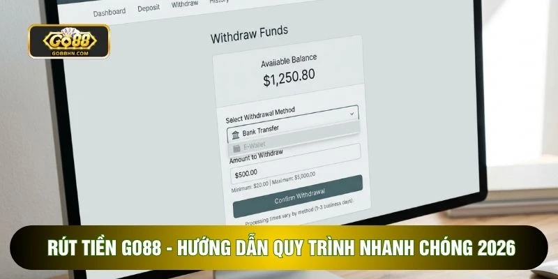 Rút Tiền GO88 - Hướng Dẫn Quy Trình Nhanh Chóng 2026